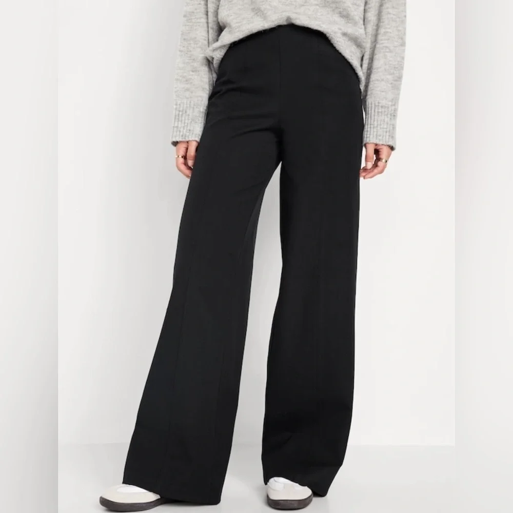 NWOT! Black High-Waisted Pull-On Pixie Wide-Leg Pants for Women - Multiple 🩶🩶 - Picture 1 of 8